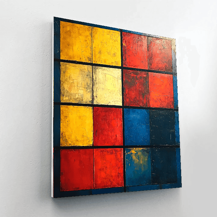 Piet Mondrian Inspired Geometric Waves  Paint By Numbers Kits