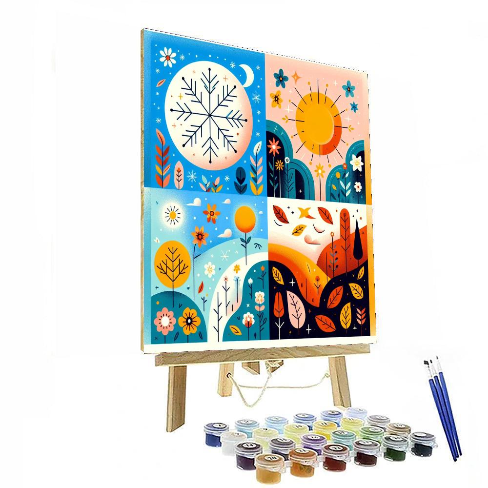 Seasonal Wonderland Number Painting