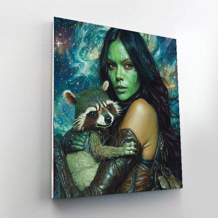 Zoe Saldana: Cosmic Courage As Gamora Paint By Color