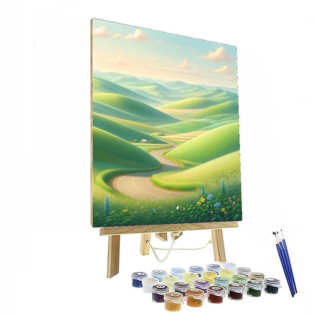 Peaceful Country Road Paint By Number