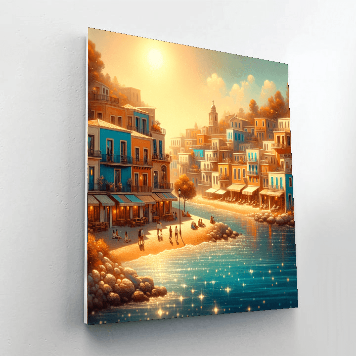 Mediterranean Sunlit Vista Numbered Painting Kits