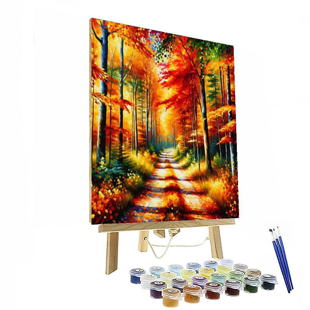Captivating Autumn Trail Paint By Color