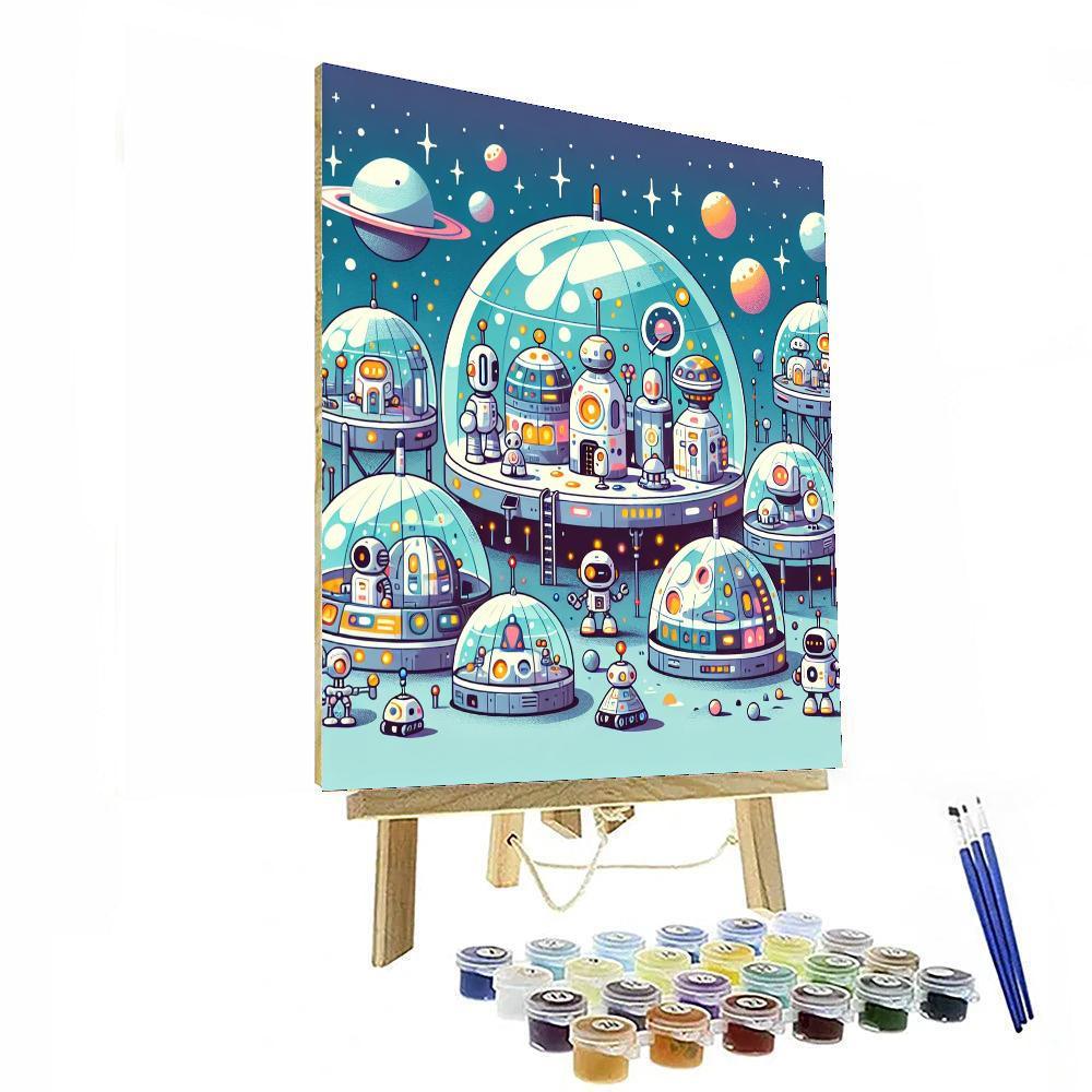 Space Colony Future Paint By Numbers Art