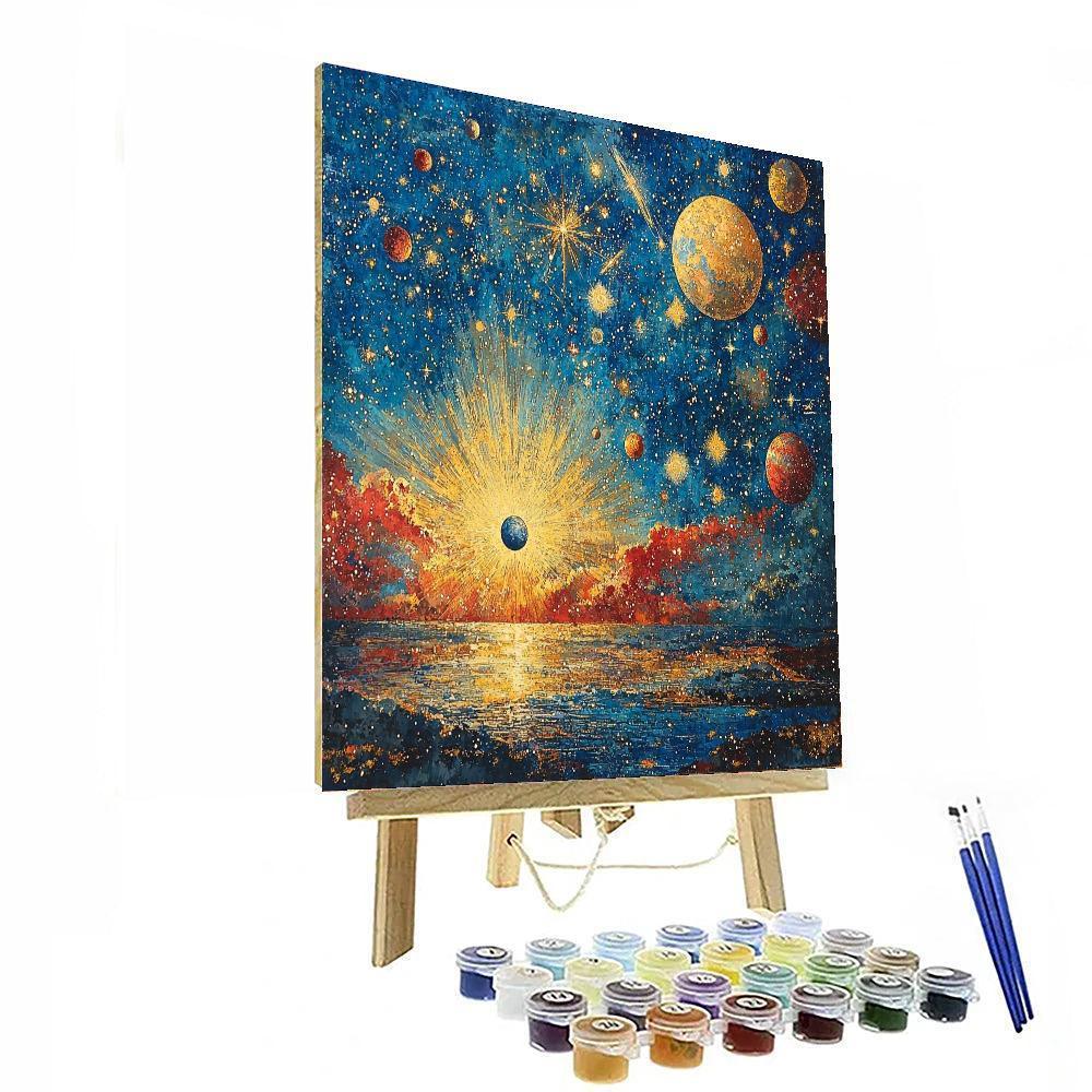 William Blake Inspired Eternal Cosmos Enchantment  Painting By Numbers Kit