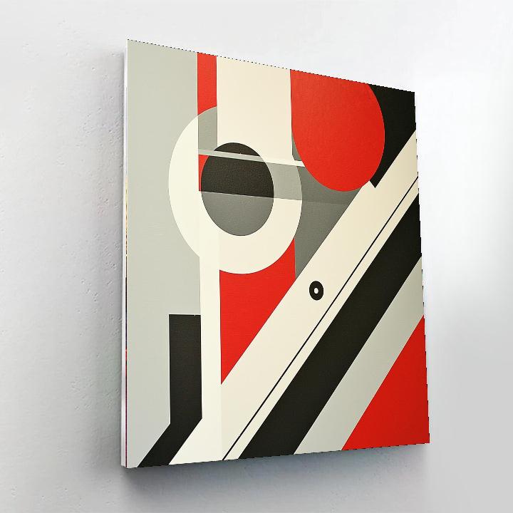 Kazimir Malevich Inspired Vibrant Symmetry  Painting Number Kit