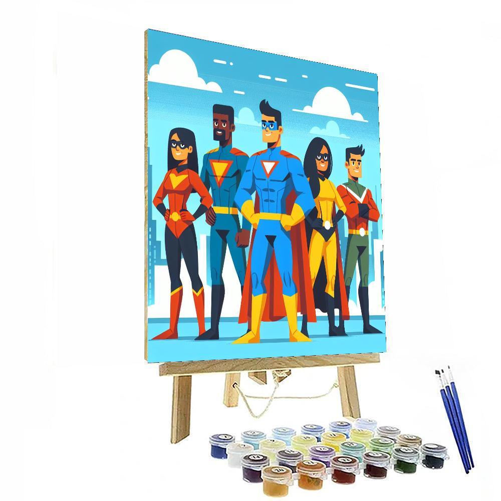 Superhero Friends Unite Paint By Numbers Kits