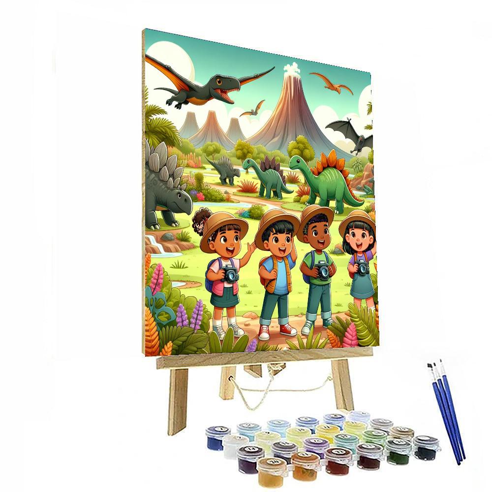 Dinosaur Park Expedition Painting Number Kit