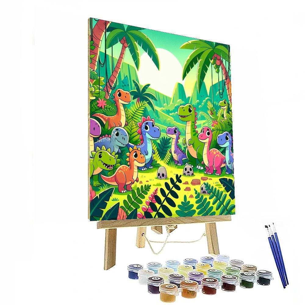 Prehistoric Jungle Quest Painting Number Kit