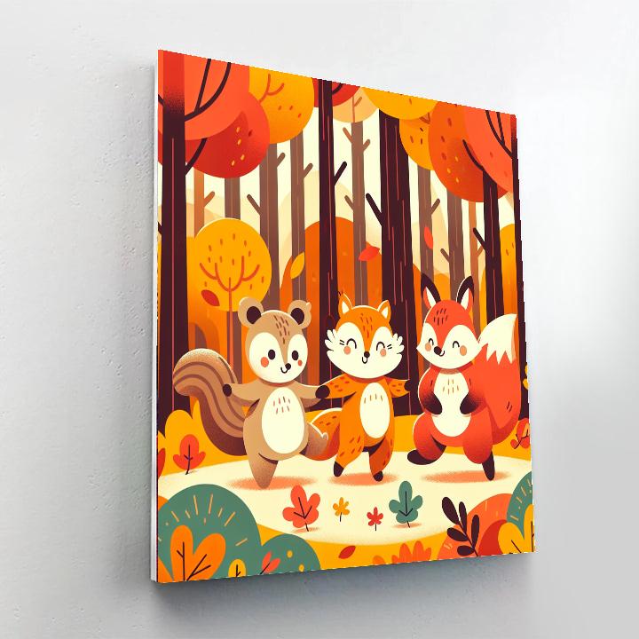 Autumn Forest Frolic Paint By Color