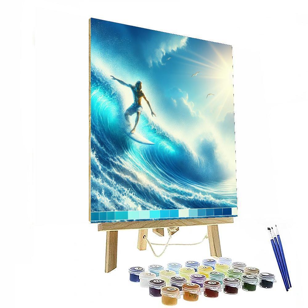 Dynamic Surfing Adventure Numbered Painting Kits