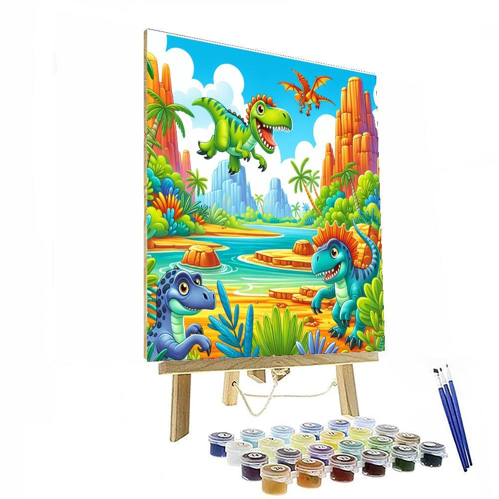 Imaginative Dinosaur Adventure Numbered Painting Kits