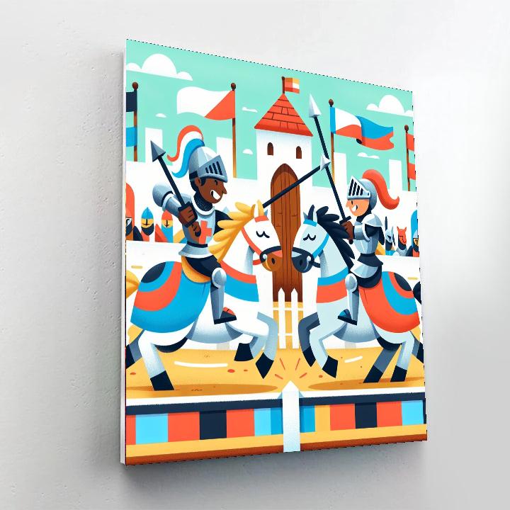 Castle Knights Tournament Number Painting