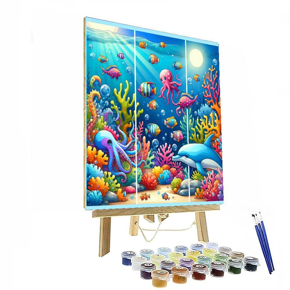 Bubbly Sea Creatures Painting By Numbers Kit