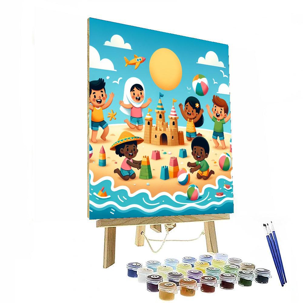 Charming Beach Party Number Painting