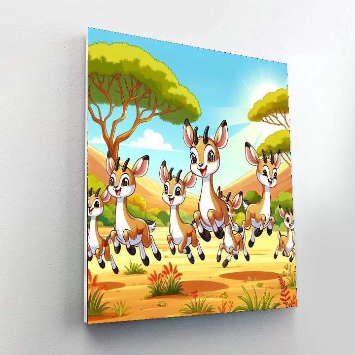 Giggle Gazelles Painting By Numbers Kit
