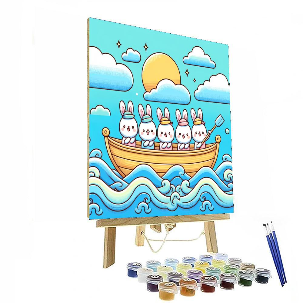 Sailing Bunnies Number Painting