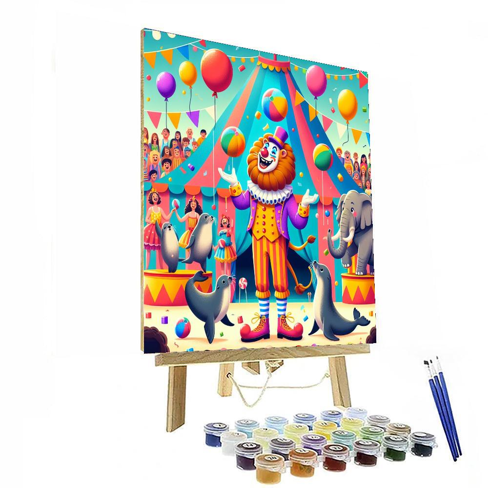 Funny Animal Circus Paint By Numbers