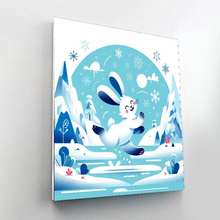 Arctic Hare's Snowy Day Numbered Painting Kits