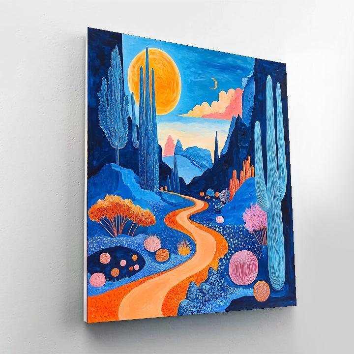 Salvador Dalí Inspired Surreal Dreamscape Journey  Painting By Numbers Kit