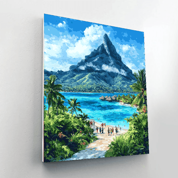 Bora Bora's Mount Otemanu DIY Paint By Numbers
