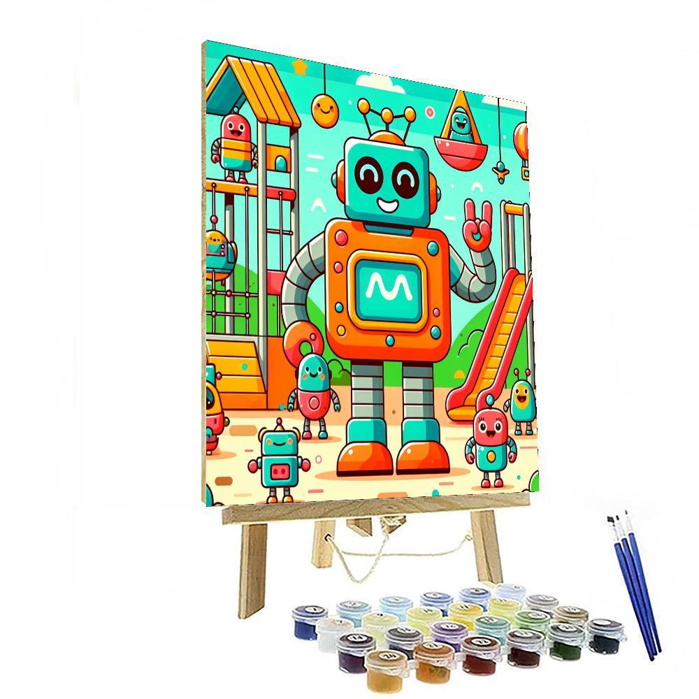 Funky Robot Playland Paint By Color