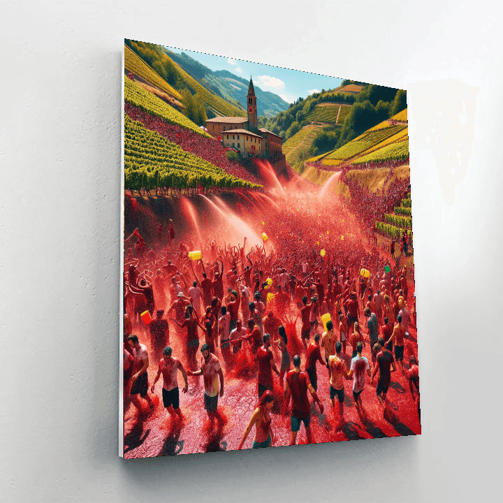 San Vino Wine Fight - Haro Painting By Numbers Kit