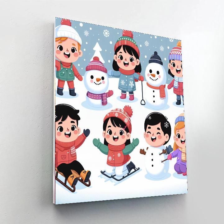 Winter Fun Spectacular Numbered Painting Kits