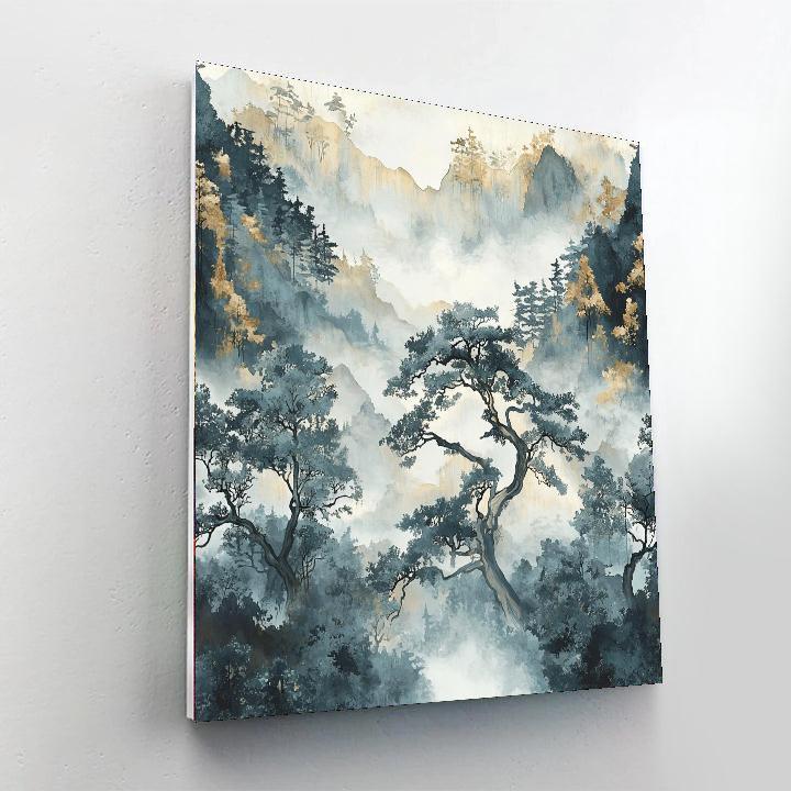 Zhao Mengfu Inspired Whispers Of Ancient Forests  Painting Number Kit
