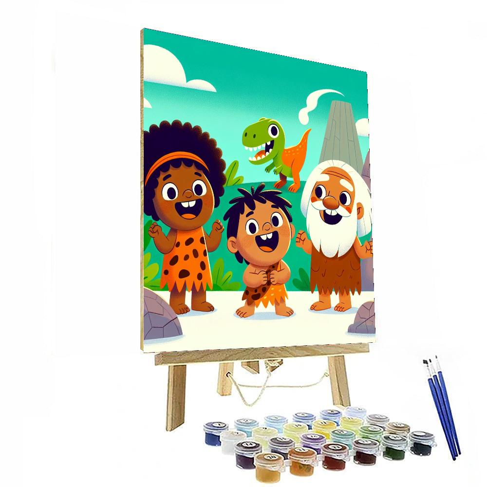 Prehistoric Caveman Fun Paint By Numbers