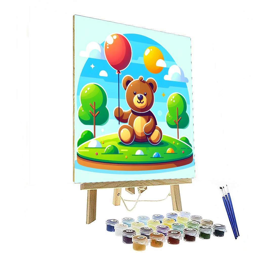 Merry Teddy Bear Paint By Numbers