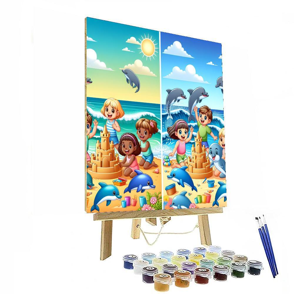 Playful Seaside Day Paint By Color
