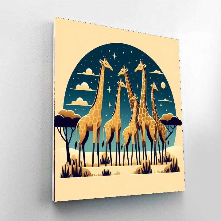Gigantic Giraffe Gala Number Painting