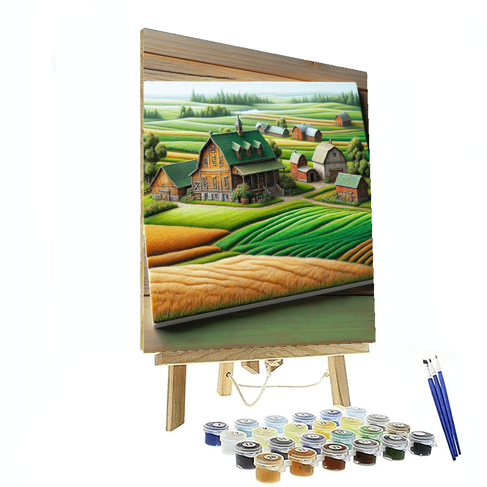 Quaint Rustic Farmhouse Painting Number Kit