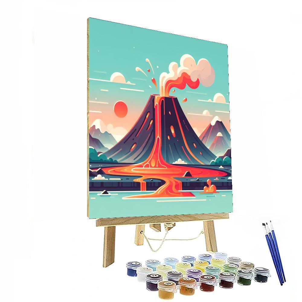 Epic Volcano Expedition Painting By Numbers Kit
