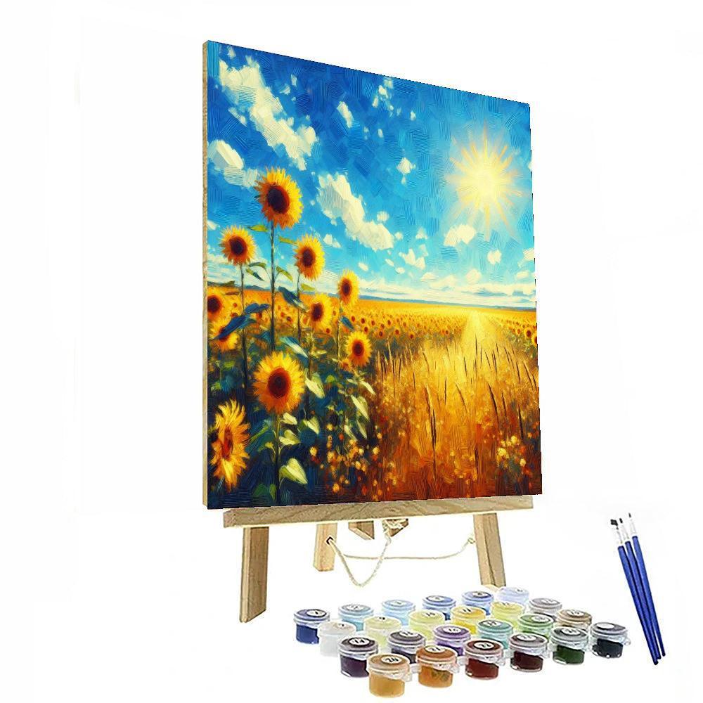 Radiant Fields Of Gold Paint By Number