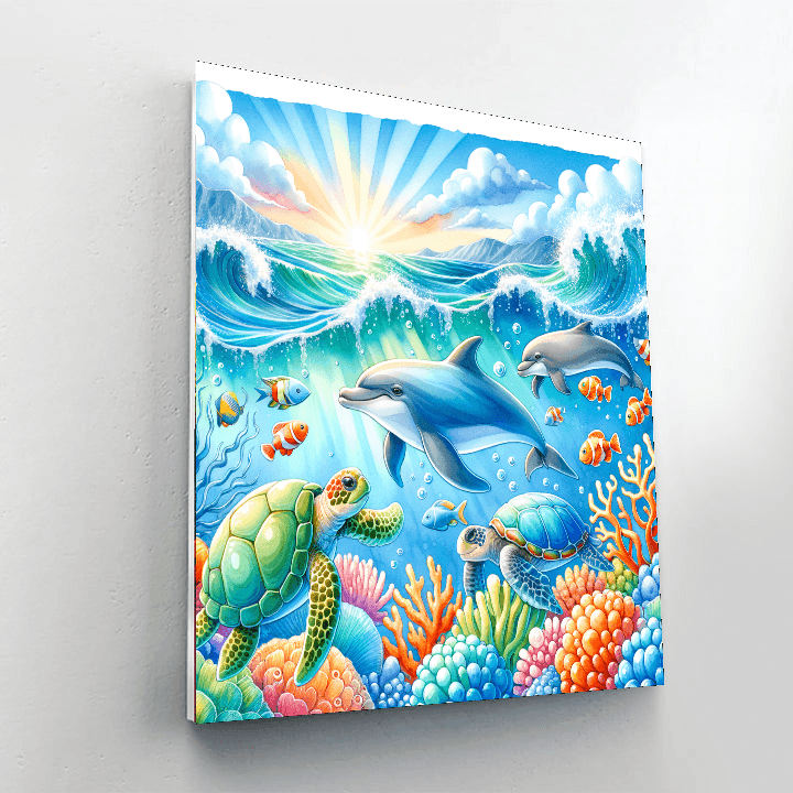 Happy Ocean Life Paint By Numbers