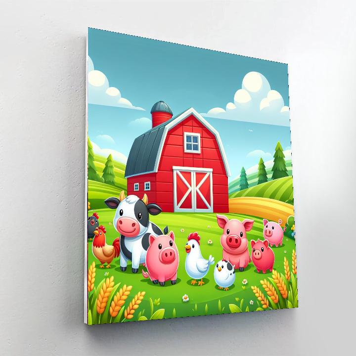 Lively Farm Paint By Number
