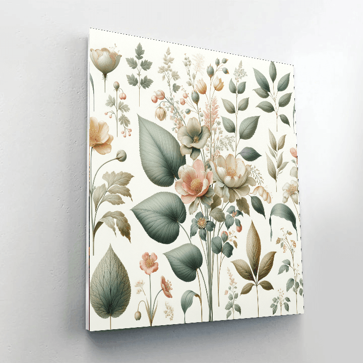 Charming Botanical Prints Paint By Number