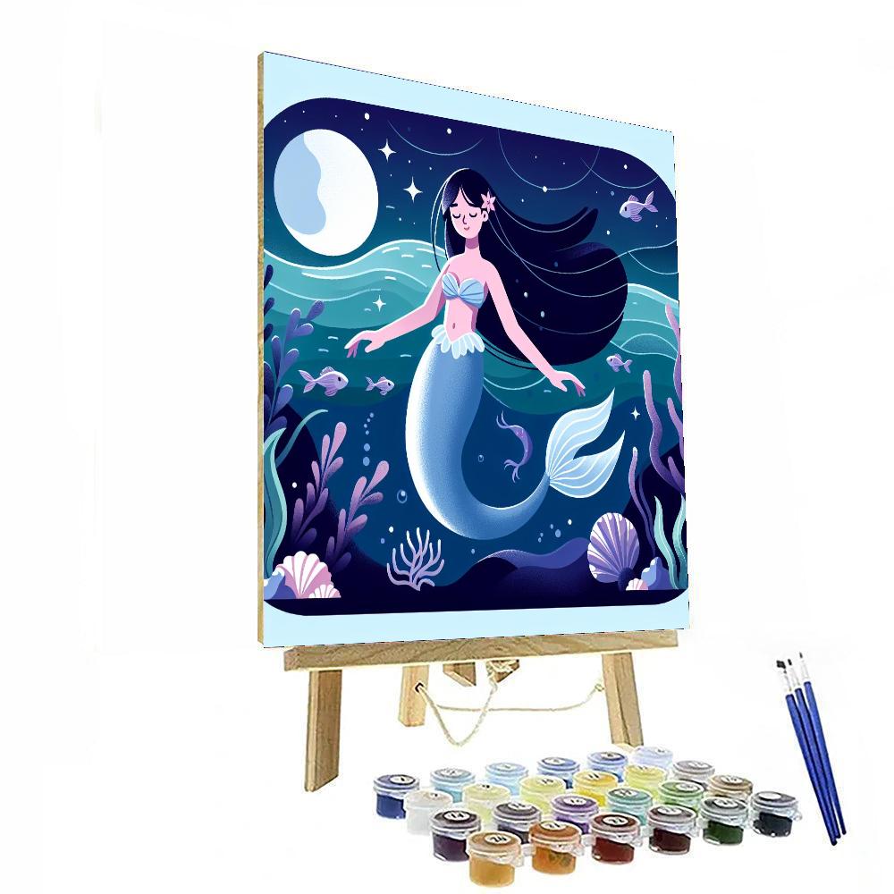 Moonlit Mermaid Marvel Number Painting