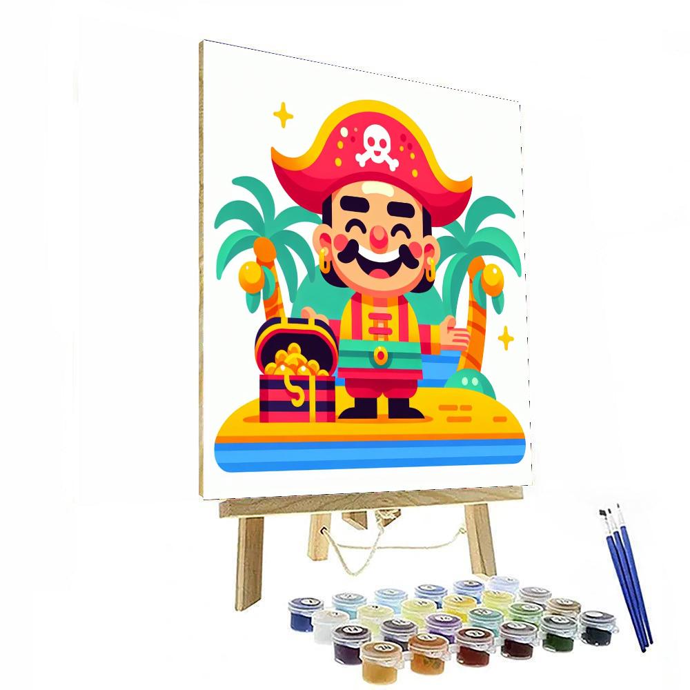 Friendly Pirate's Island DIY Paint By Numbers