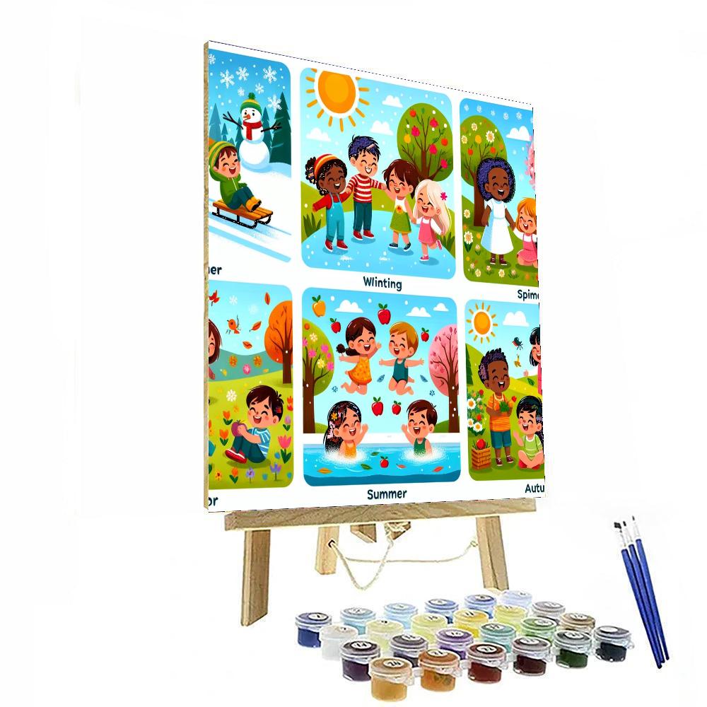 Vibrant Seasons Of Joy Painting By Numbers Kit