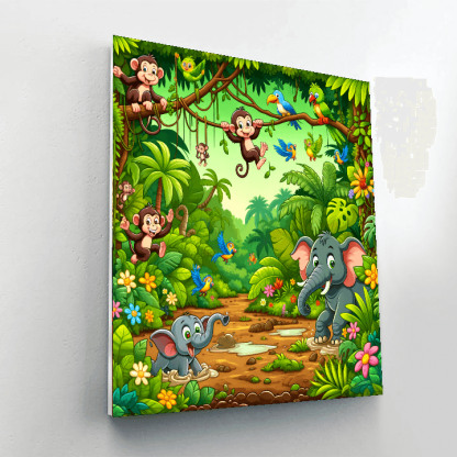 Playful Jungle Friends Paint By Number