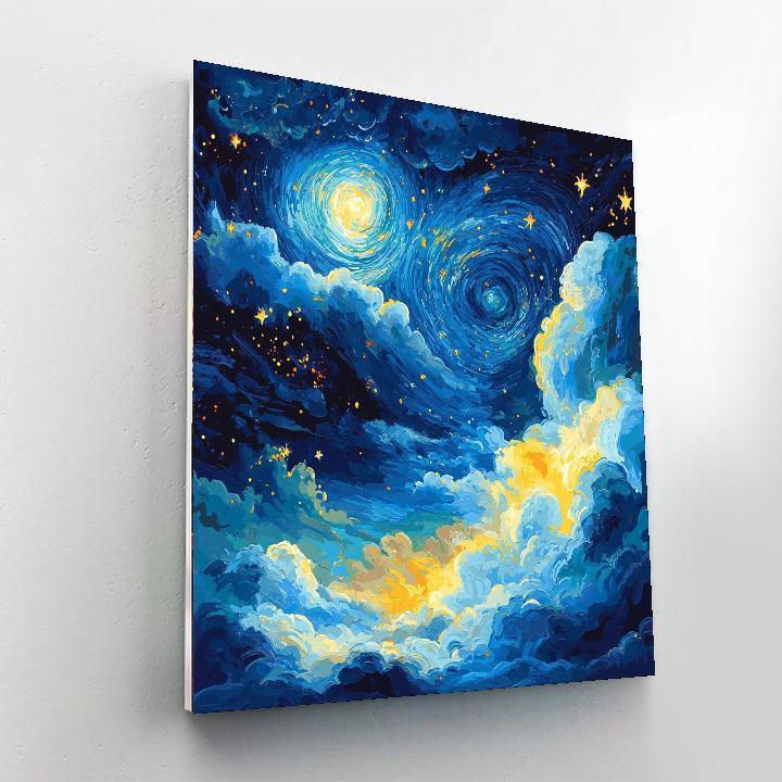 Vincent Van Gogh Inspired Serene Nightscape  DIY Paint By Numbers