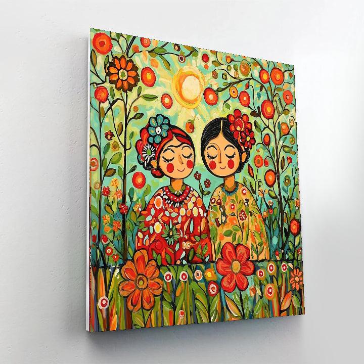 Frida Kahlo Inspired Friendship Blooms  Paint By Numbers