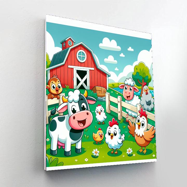 Farm Friends' Day Out Numbered Painting Kits