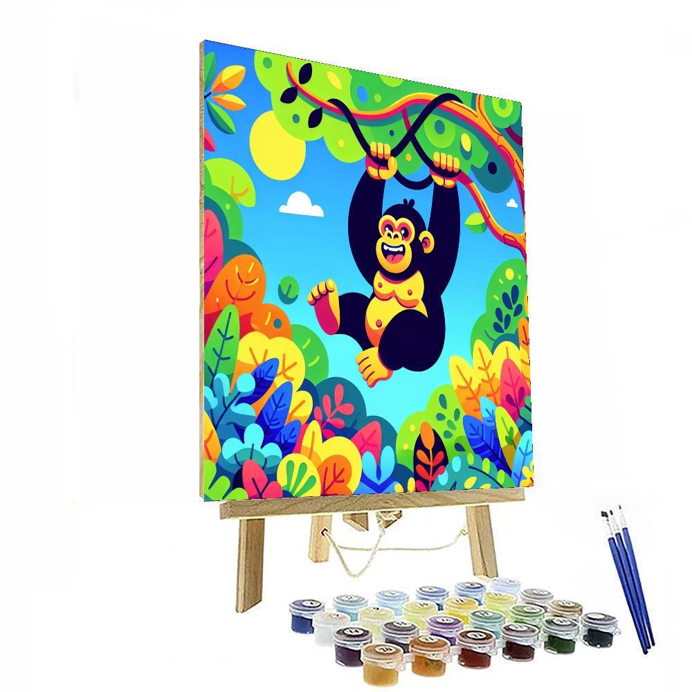 Gleeful Gorilla Painting Number Kit