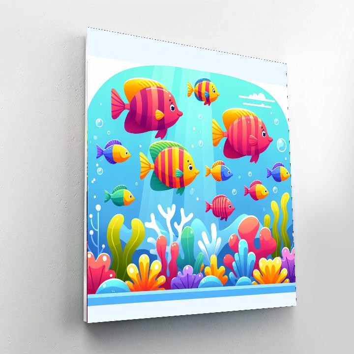 Tropical Fish Reef Dance Numbered Painting Kits