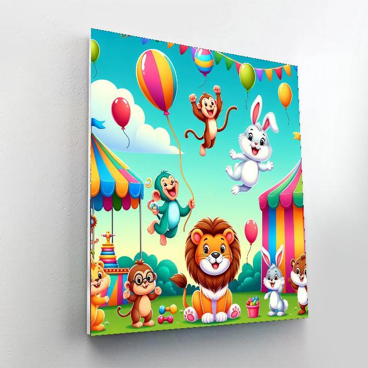 Festive Animal Carnival Paint By Number