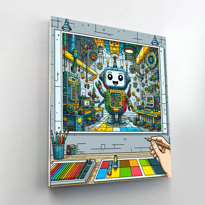 Robot Workshop Adventure Numbered Painting Kits