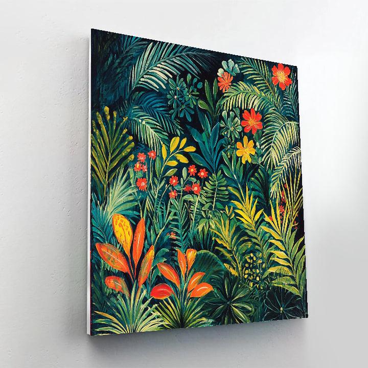 Henri Rousseau Inspired Prismatic Jungle  Paint By Number